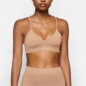 NWOT Skims Soft Smoothing Seamless Bralette Clay Color Size 3XL